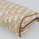 Christian Dior Trotter Canvas Chain Romantic Bag PVC Beige Silver Auth 187607V-15