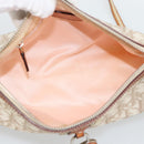 Christian Dior Trotter Canvas Chain Romantic Bag PVC Beige Silver Auth 187607V-11