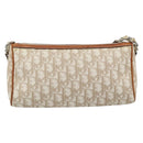 Christian Dior Trotter Canvas Chain Romantic Bag PVC Beige Silver Auth 187607V-2