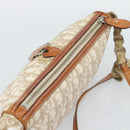 Christian Dior Trotter Canvas Chain Romantic Bag PVC Beige Silver Auth 187607V-6
