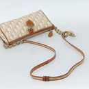 Christian Dior Trotter Canvas Chain Romantic Bag PVC Beige Silver Auth 187607V-7