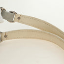Christian Dior Trotter Canvas Romantic Bag PVC White Silver Auth 187610V-12