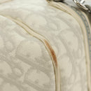 Christian Dior Trotter Canvas Romantic Bag PVC White Silver Auth 187610V-17