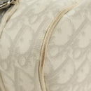 Christian Dior Trotter Canvas Romantic Bag PVC White Silver Auth 187610V-18