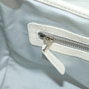 Christian Dior Trotter Canvas Romantic Bag PVC White Silver Auth 187610V-27