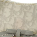 Christian Dior Trotter Canvas Romantic Bag PVC White Silver Auth 187610V-4