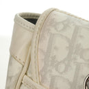 Christian Dior Trotter Canvas Romantic Bag PVC White Silver Auth 187610V-6
