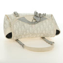 Christian Dior Trotter Canvas Romantic Bag PVC White Silver Auth 187610V-9