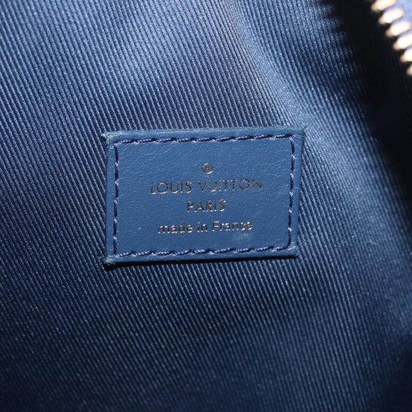 LOUIS VUITTON Monogram Denim Soft Trunk Tas Blauw M44723 LV Auth 187612SAM