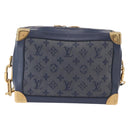 LOUIS VUITTON Monogram Denim Soft Trunk Bag Blue M44723 LV Auth 187612SAM-13