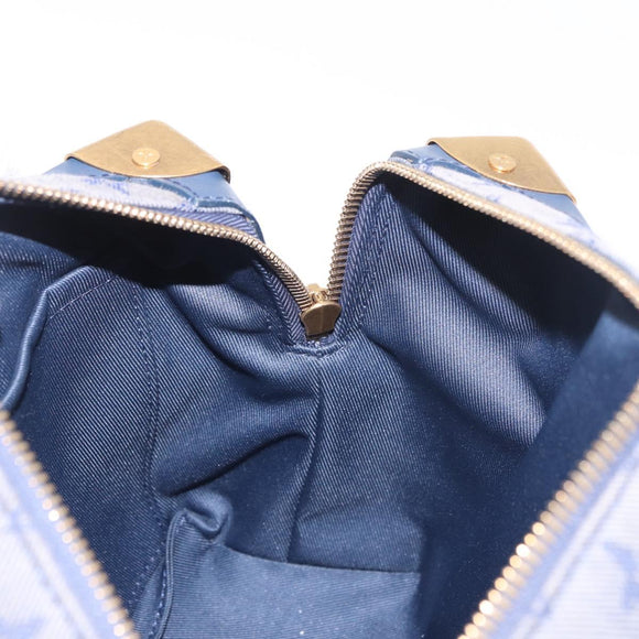 LOUIS VUITTON Monogram Denim Soft Trunk Bag Blue M44723 LV Auth 187612SAM