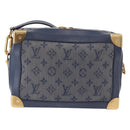 LOUIS VUITTON Monogram Denim Soft Trunk Bag Blue M44723 LV Auth 187612SAM-2