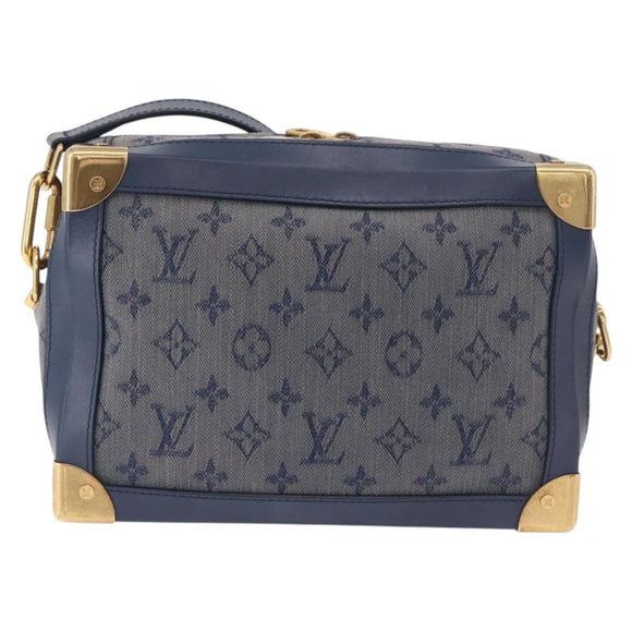 LOUIS VUITTON Monogram Denim Soft Trunk Bag Blue M44723 LV Auth 187612SAM