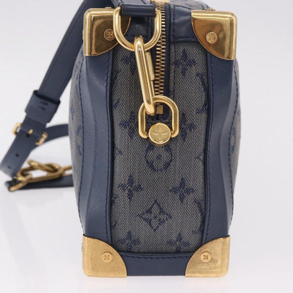 LOUIS VUITTON Monogram Denim Soft Trunk Bag Blue M44723 LV Auth 187612SAM