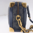LOUIS VUITTON Monogram Denim Soft Trunk Bag Blue M44723 LV Auth 187612SAM-4
