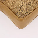 CHANEL Waist bag Satin Gold CC Auth 187614SAM-10