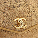 CHANEL Waist bag Satin Gold CC Auth 187614SAM-14