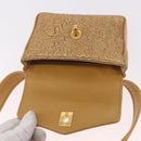 CHANEL Waist bag Satin Gold CC Auth 187614SAM-15