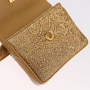 CHANEL Waist bag Satin Gold CC Auth 187614SAM-17