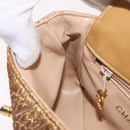 CHANEL Waist bag Satin Gold CC Auth 187614SAM-22