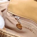 CHANEL Waist bag Satin Gold CC Auth 187614SAM-23