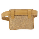 CHANEL Waist bag Satin Gold CC Auth 187614SAM-3