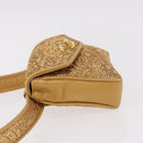 CHANEL Waist bag Satin Gold CC Auth 187614SAM-5