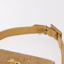 CHANEL Waist bag Satin Gold CC Auth 187614SAM-8