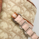 Christian Dior Trotter Canvas Romantic Bag PVC Beige Silver Auth 187615A-9