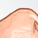 Christian Dior Trotter Canvas Romantic Bag PVC Beige Silver Auth 187615A-21