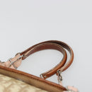 Christian Dior Trotter Canvas Romantic Bag PVC Beige Silver Auth 187615A-8