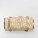 Christian Dior Trotter Canvas Romantic Bag PVC Beige Silver Auth 187615A-5
