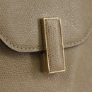 Valextra Isidide Hand Bag Leather 2way Beige Gold Auth 187616SM-21