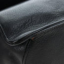 Chrome Hearts CH Cross Hand Bag Leather Black Silver Auth 187617SM-12
