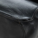 Chrome Hearts CH Cross Hand Bag Leather Black Silver Auth 187617SM-13