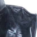 Chrome Hearts CH Cross Hand Bag Leather Black Silver Auth 187617SM-20