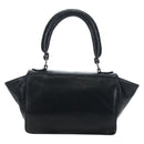 Chrome Hearts CH Cross Hand Bag Leather Black Silver Auth 187617SM-3