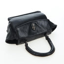 Chrome Hearts CH Cross Hand Bag Leather Black Silver Auth 187617SM-6
