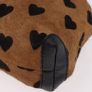 BURBERRY Shoulder Bag Harako leather Brown Gold Auth 187618A-16