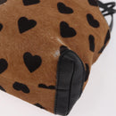 BURBERRY Shoulder Bag Harako leather Brown Gold Auth 187618A-9