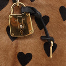 BURBERRY Shoulder Bag Harako leather Brown Gold Auth 187618A-10