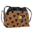 BURBERRY Shoulder Bag Harako leather Brown Gold Auth 187618A-1