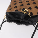 BURBERRY Shoulder Bag Harako leather Brown Gold Auth 187618A-7