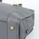 LOEWE Amazona 36 Hand Bag Leather Gray Gold Auth 187619V-8