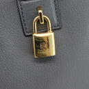 LOEWE Amazona 36 Hand Bag Leather Gray Gold Auth 187619V-19