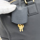 LOEWE Amazona 36 Hand Bag Leather Gray Gold Auth 187619V-9