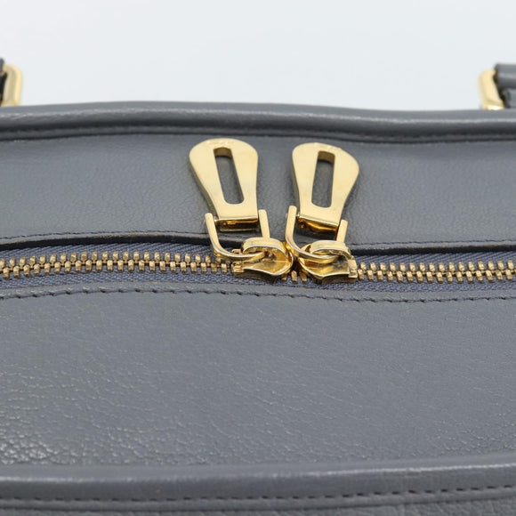 LOEWE Amazona 36 Hand Bag Leather Gray Gold Auth 187619V