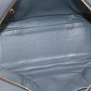 LOEWE Amazona 36 Hand Bag Leather Gray Gold Auth 187619V-10