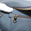 LOEWE Amazona 36 Hand Bag Leather Gray Gold Auth 187619V-24
