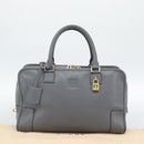 LOEWE Amazona 36 Hand Bag Leather Gray Gold Auth 187619V-12